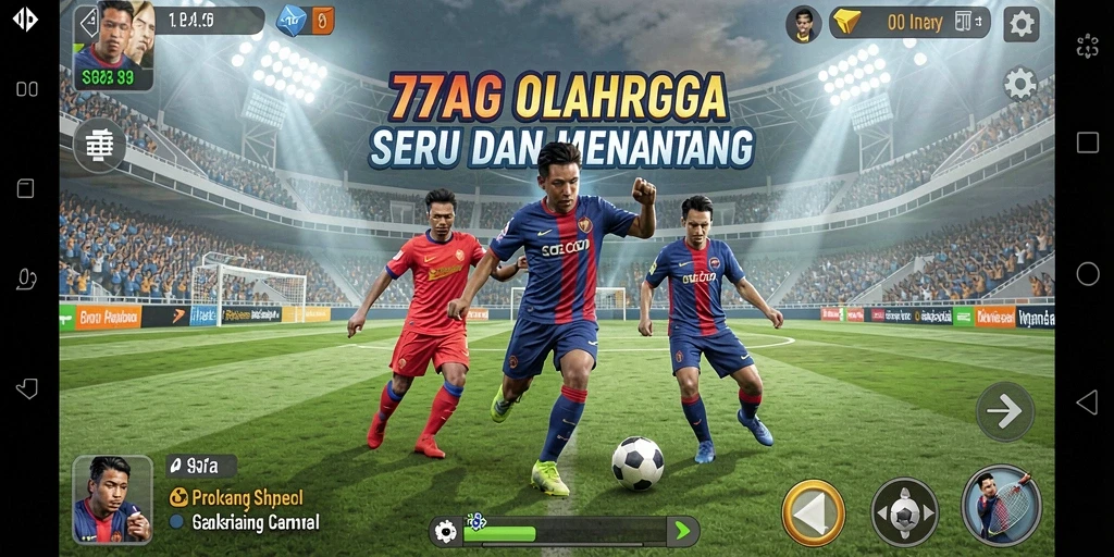Tampilan gameplay seru dalam game olahraga 77AG.