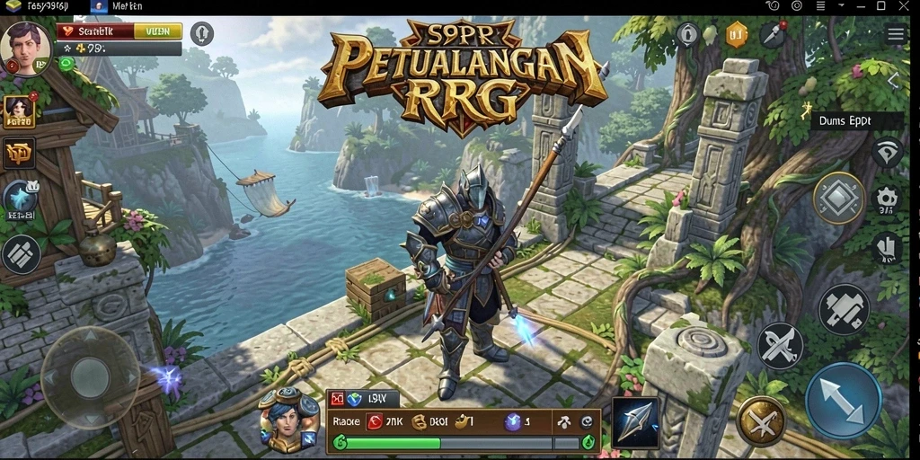 Tampilan gameplay RPG yang mendebarkan dan grafis menawan.
