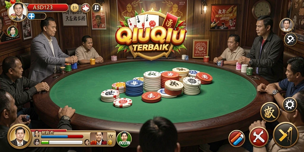 Tangkapan layar menunjukkan gameplay seru dari permainan QiuQiu.