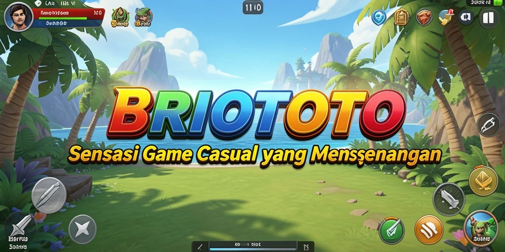 Tampilan gameplay BRIOTOTO dengan efek visual yang menarik.