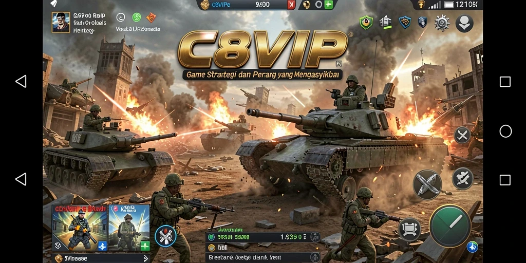 Tampilan gameplay C8VIP yang mendebarkan dan strategis.
