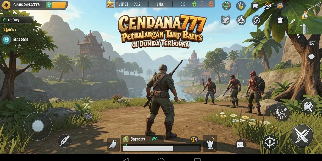 Gambar menampilkan aksi eksplorasi di dunia terbuka CENDANA777.