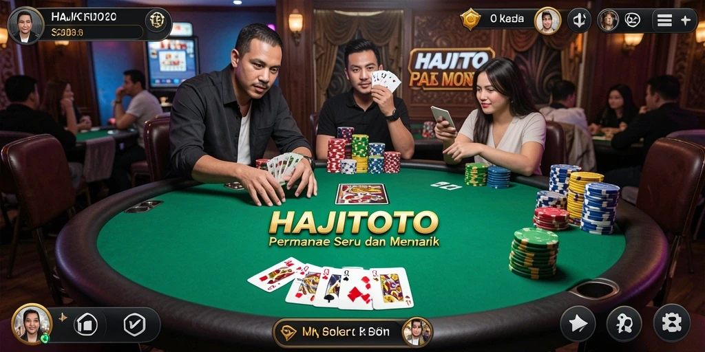 Gameplay seru dalam aplikasi Poker HAJITOTO.