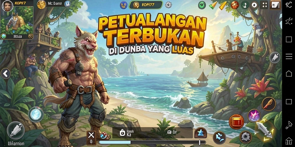 Tangkapan layar KOPI77 yang menampilkan eksplorasi dunia terbuka.
