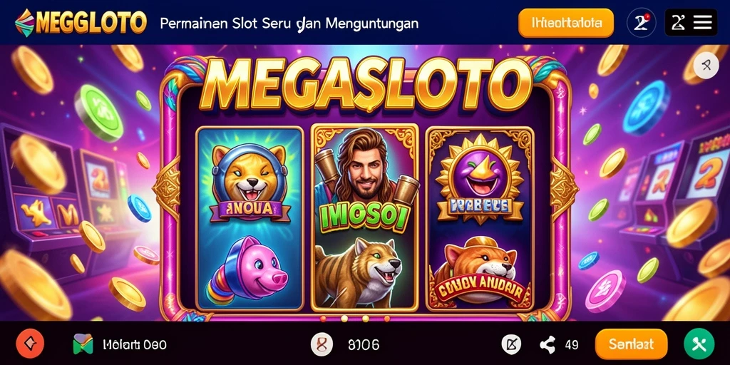 Tangkapan layar MEGASLOTO memperlihatkan gameplay yang mendebarkan dan penuh warna.