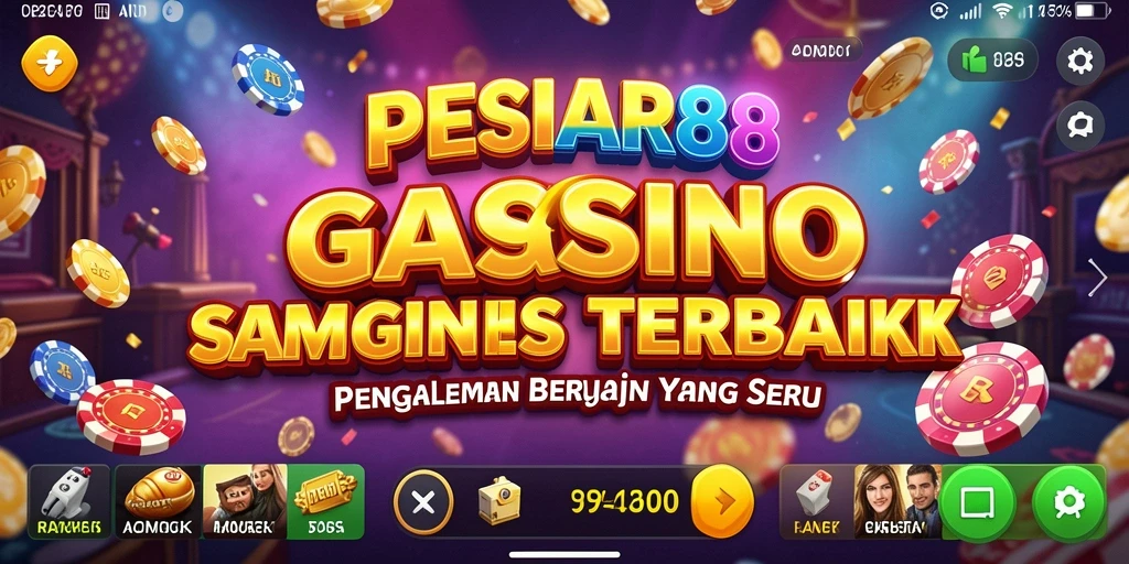 Screenshot PESIAR88 yang menampilkan gameplay Kasino yang mendebarkan.