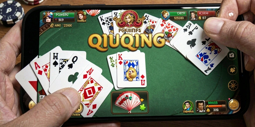 Screenshot gameplay PGKING menampilkan suasana seru permainan QiuQiu.