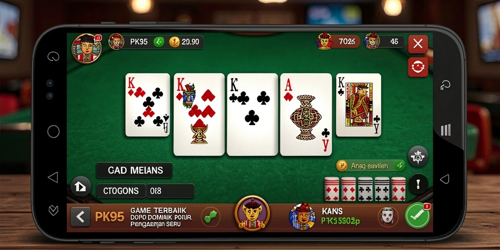 Tampilan gameplay Domino yang seru di PK95.