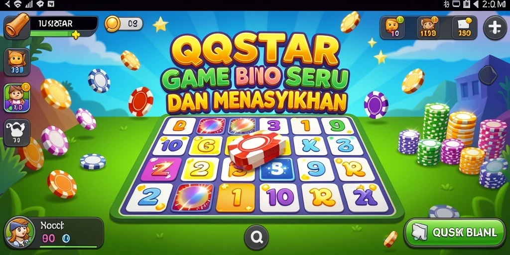 Tampilan menarik gameplay Bingo di QQSTAR.