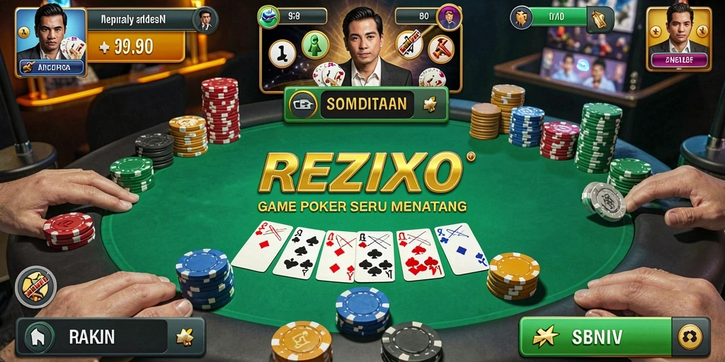 Gameplay seru dan kompetitif di REZIXO poker.