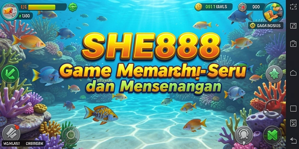 Tampilan gameplay Fishing yang mengasyikkan di SHE888.