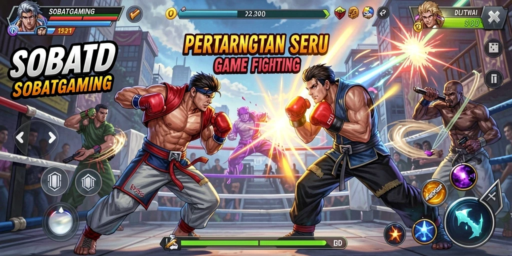 Gameplay seru dan menegangkan dalam pertarungan Fighting.