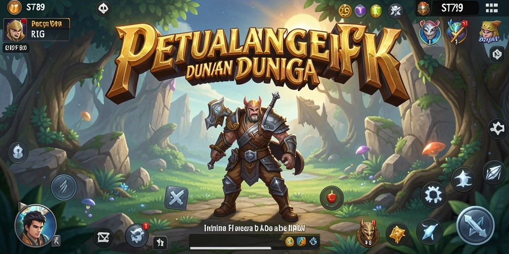 Tangkapan layar dari permainan ST789 yang menunjukkan aksi pertarungan karakter RPG.