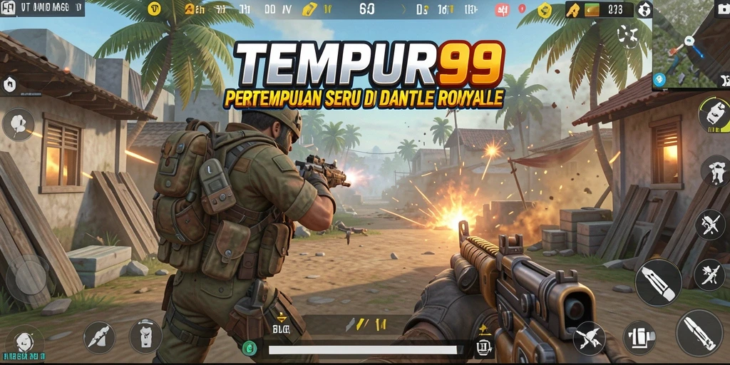 Gameplay seru TEMPUR99 dalam aksi pertempuran Battle Royale.