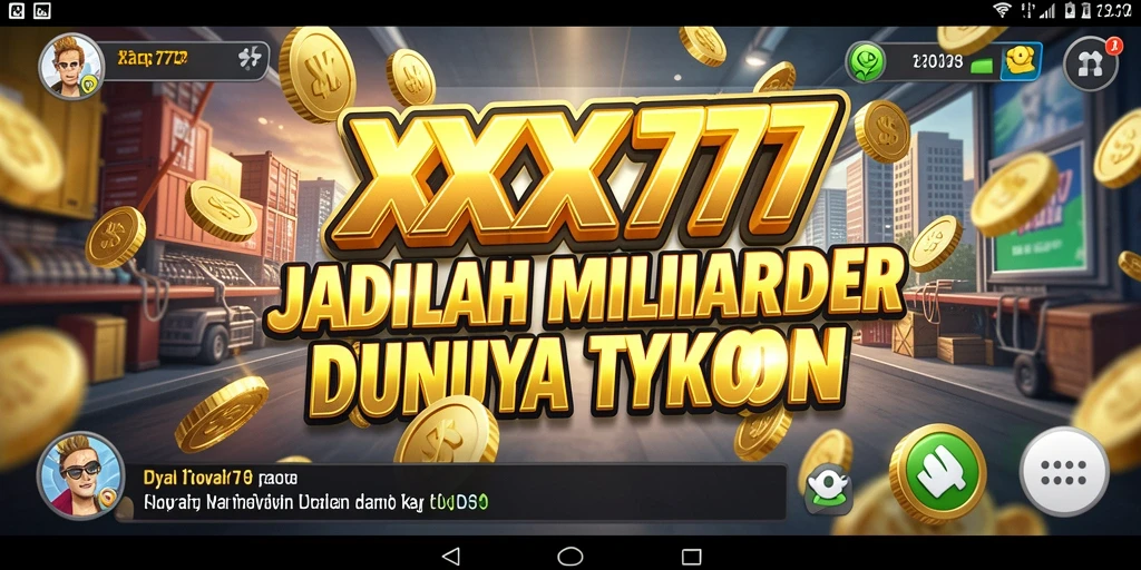 Tangkapan layar utama XXX777 menampilkan momen gameplay Tycoon yang menarik.