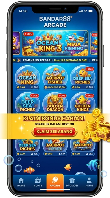 Tampilan utama aplikasi bandar88 dengan menu navigasi yang jelas.